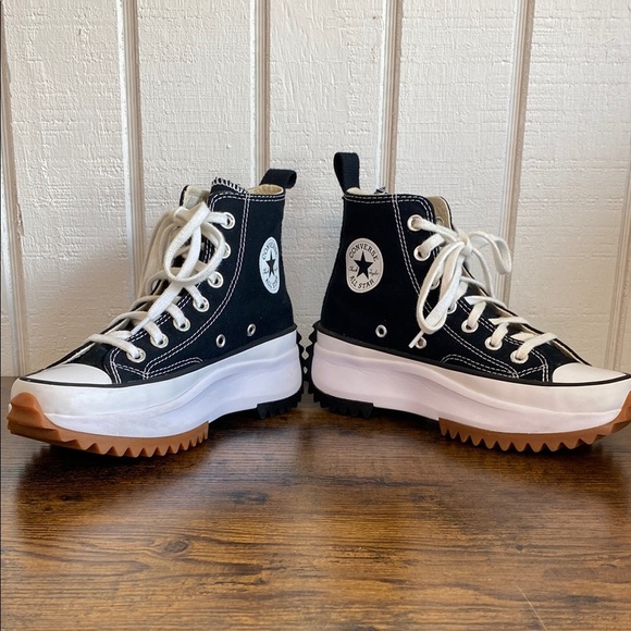 Converse Run Star Hike Platform Sneaker Hi-Top Black/White/Gum 5.5 - Picture 5 of 10